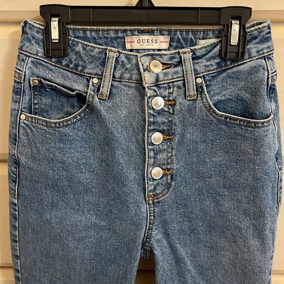 GUESS BRAND 90’s Skinny High Waisted 4 Button Jeans - Picture 4 of 7
